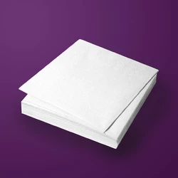 Салфетки бумажные "Papero" 1\4 1сл. 330*330мм, 100шт белые NL017 (1шт\16шт)