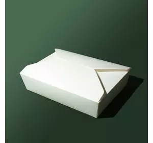 Ланч-бокс бумажный белый 196х140х48мм (60шт\240шт)