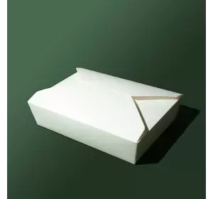 Ланч-бокс бумажный белый 196х140х65мм (60шт\240шт)