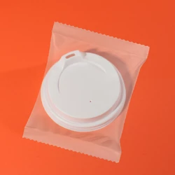 Крышка для бумажного стакана d-80мм в индив уп белая (1050шт)