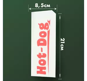 Уголок бумажный САШЕ с логотипом хот-дог210*85мм (100шт/2500шт)