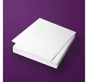 Салфетки бумажные "Papero" 1\4 1сл. 330*330мм, 100шт белые NL017 (1шт\16шт)