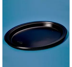 Тарелка премиум овал 310мм Bittner чёрная (50шт\600шт)