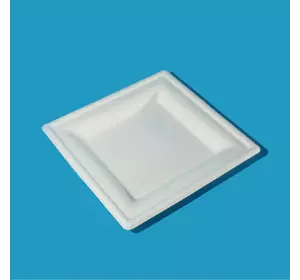 Тарелка бумажная квадратная белая БИО 20см (125шт\1000шт)